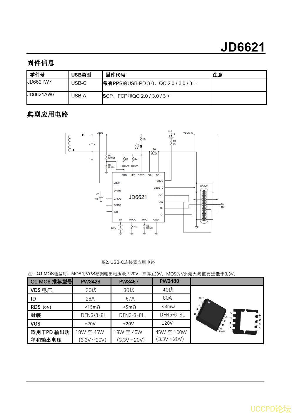 20W快充协议芯片，带有PPS控制器的USB-PD3.0