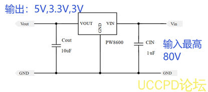 36V转5V，36V转3.3V，36V转3V稳压芯片和降压芯片电路图   