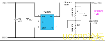 f_b1db3897a3d2225f5b42425f0c7ed316.png 3.3V转1.8V极高效率降压芯片