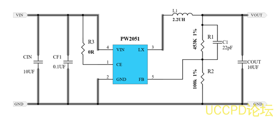 5V降压转3.3V，5V转3V电路图芯片