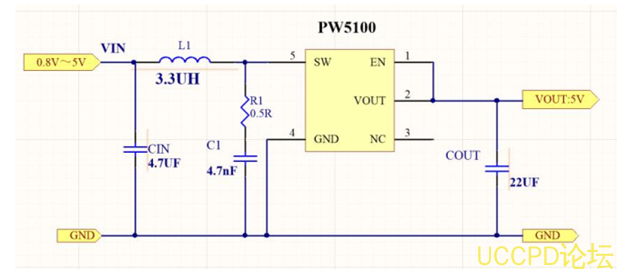 3.7V陞壓5V，3.7V轉5V電路圖芯片