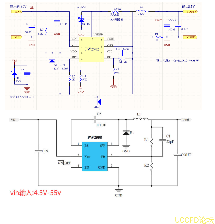 42V降压24V,20V, 15V,12V,9V降压电源芯片,1A-3A选型