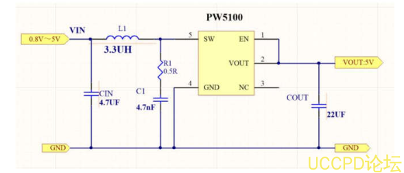 3.7V升压5V，3.7V转5V电路图芯片