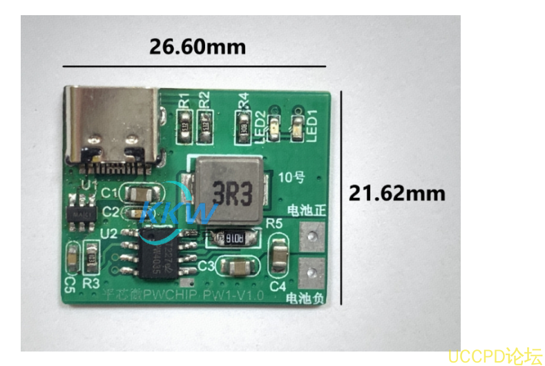 10号板USB 输入带 6.1V 过压关闭， 36V 耐压保护，应用于便捷充电设备