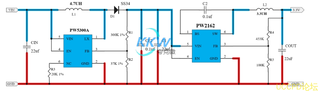 65号 2.5V-5V 升降压 3.3V1.5A 恒压输出电路板 