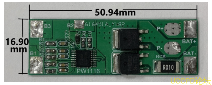 PW1116 四节串联锂电池保护方案板， 10A 过流，  82号