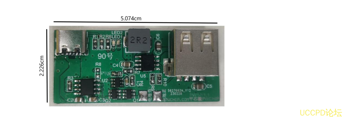 90号锂电池充放电板子 5V1A 充电和升压放电 5V2.4A的电路板  