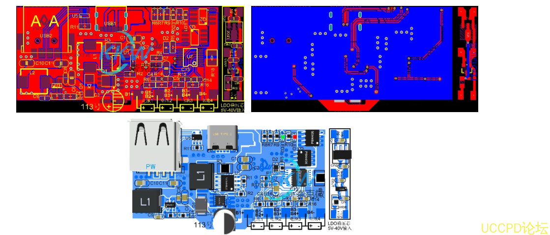  113號四節串聯鋰電池充放電闆,5V2A 輸入和輸齣 5V2.4A，