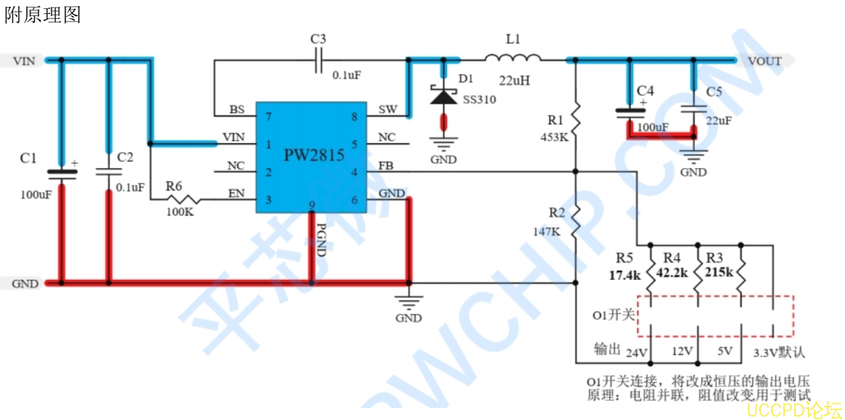 f_0b80f9251696cf7369041d31f78314d5.png PW2815 的降壓電路闆 55號