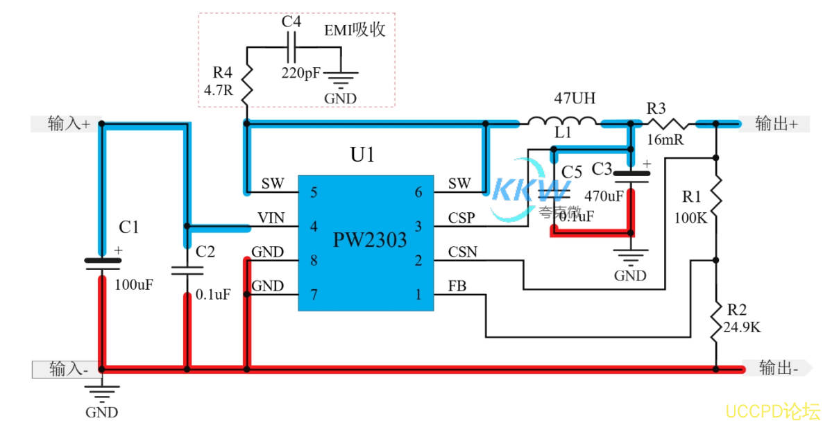 f_0f93d8bd27b220adfba88493bf21d6cb.png 49号板  PW2303 降压电路板