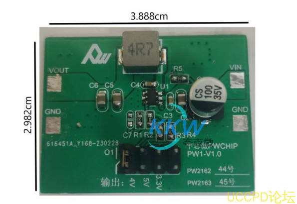 f_186de2e7a76ea23d6e74721665281d2d.png 電壓降低轉換闆PW2162輸入電壓範圍爲 4V 到 12V 44號闆