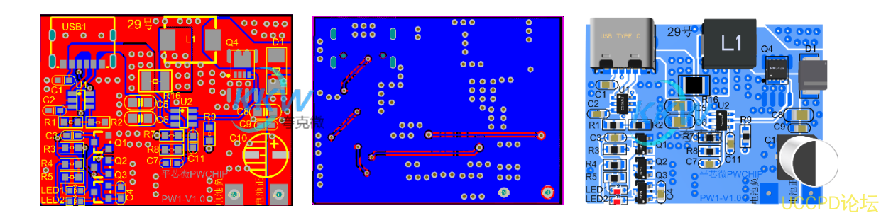 f_4970962b510ffc47abd6b3a836cbe11f.png 37號闆  5V-9V2A 快充 PD 輸入給 16.8V 四串鋰電池 1A 充電闆