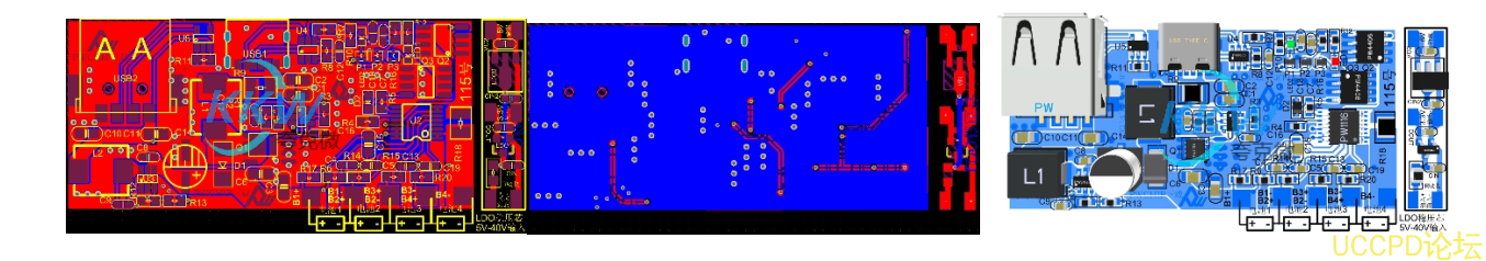 f_826056831f3cd9bc2b61371c8803261e.png 115號四節串聯鋰電池充放電闆,5V-9V2A 快充 PD 輸入和輸齣 5V2.4A