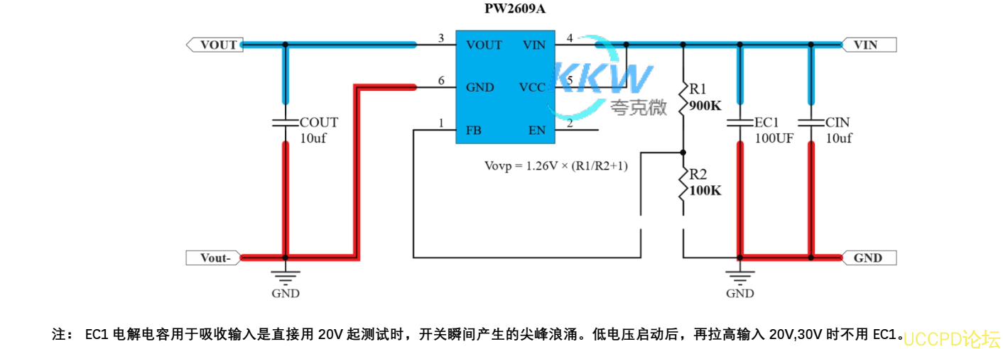36V 耐压的输入过压保护关闭模板 PW2609A， 6.1V， 12V 保护点 157号